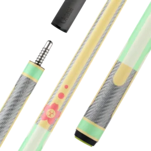 Poison Candy Sugar Pool Cue with Carbon Fiber Shaft - Green/Peach - No Wrap