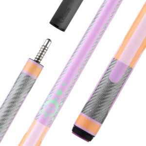 Poison Candy Sugar Pool Cue with Carbon Fiber Shaft - Peach/Lavender - No Wrap