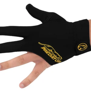 Predator Second Skin Black/Yellow Billiard Glove Closed Fingers Left Hand